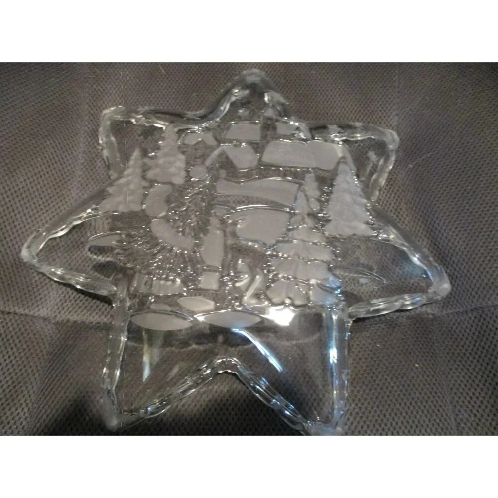 Platter, Mikasa Crystal‎ Christmas Start Platter, kitchen ware, kitchen ware,